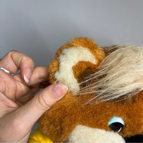 Vintage Zellers Canada Store Zeddy Teddy Bear Mascot Yellow Shirt 90s Plush Toy - Picture 2 of 16